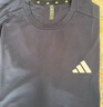 adidas速干简约休闲舒适圆领短袖T恤男装夏季阿迪达斯官方轻运动 传奇墨水蓝/白色   L 实拍图