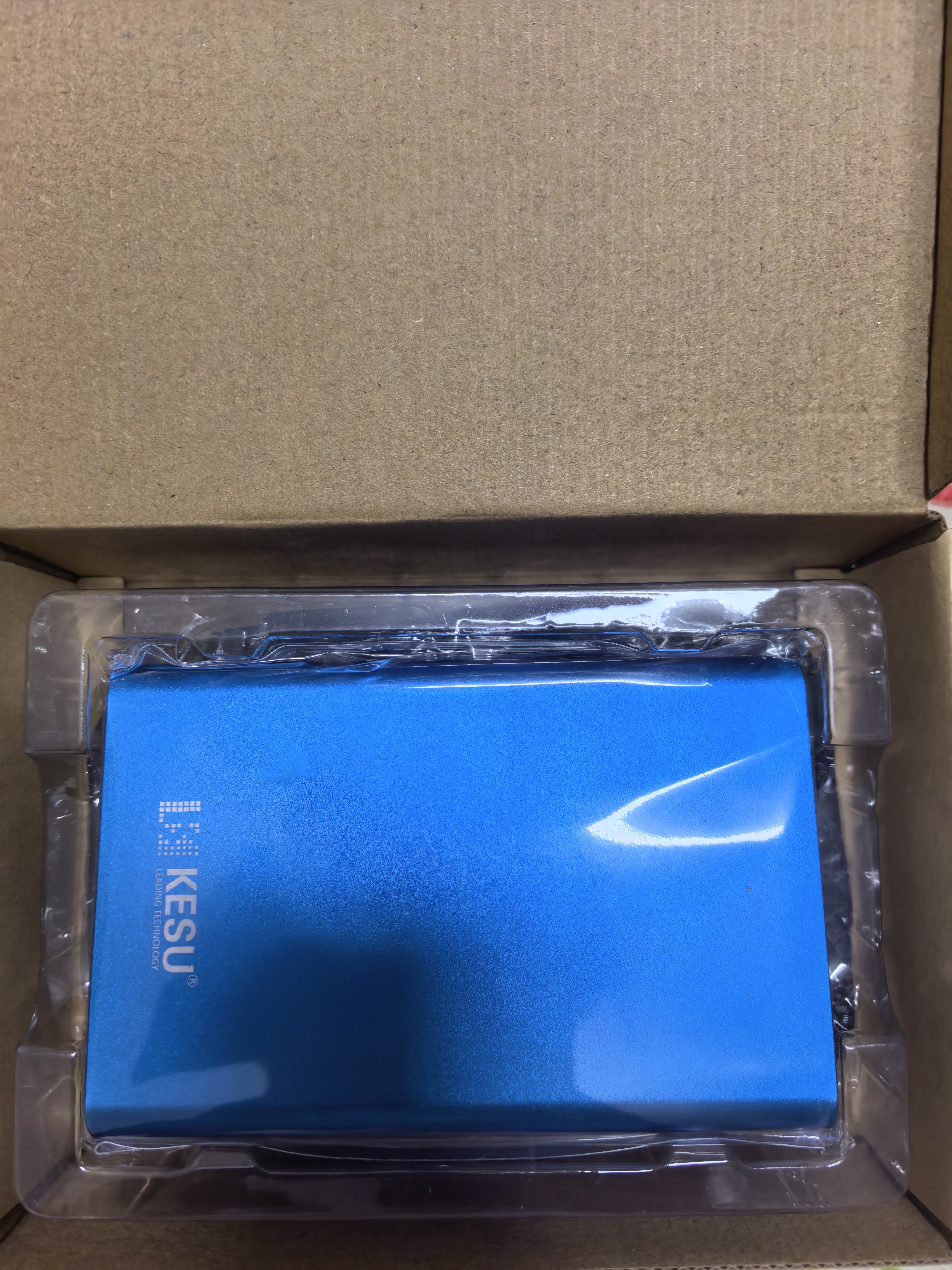 科硕（KESU） 移动硬盘USB3.0安全加密 2.5英寸高速笔记本电脑手机外接机械硬盘 尊贵金属-天蓝色+硬盘包 320GB 实拍图