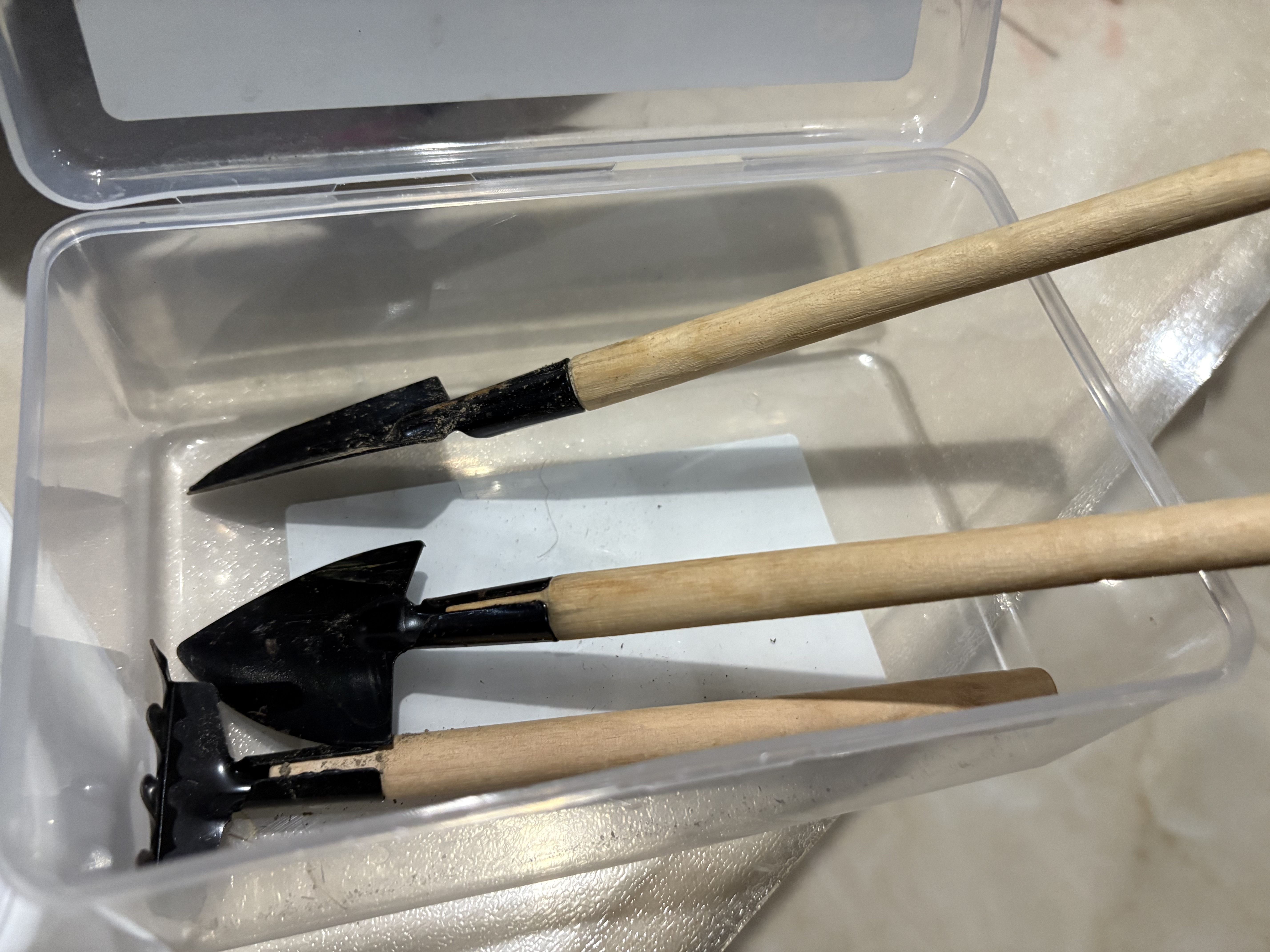 小铲子种花养花园艺工具种植工具套装迷你三件套家用铁铲手动农具 迷你园艺工具-小号三件套-1套 实拍图