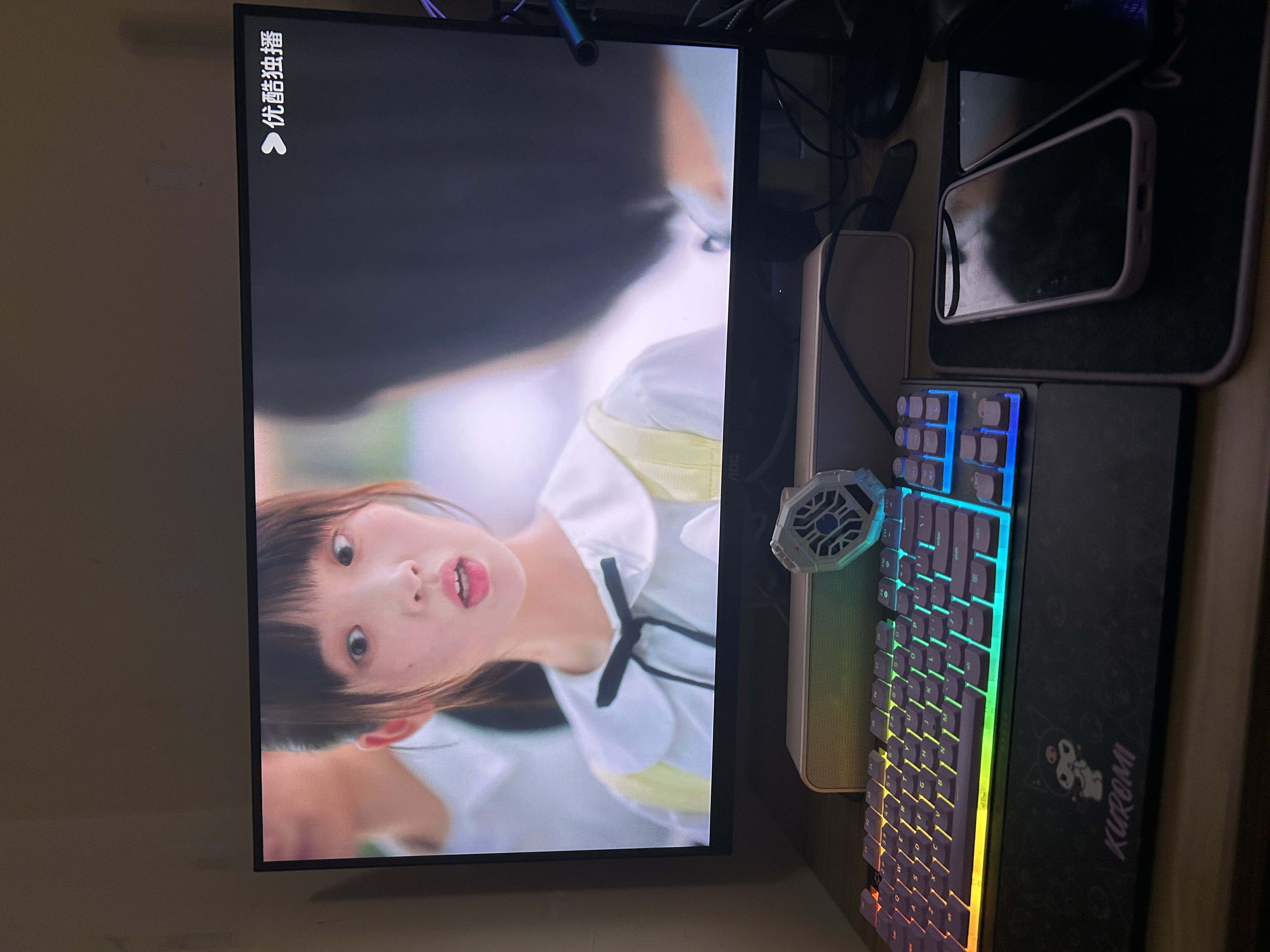 联想投资品牌异能者音响电脑音箱家用室内台式机桌面低音炮有线长条音响三角洲打瓦电竞礼物SAW1粉色 实拍图