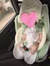 Prigel舒安pro新生婴幼儿宝宝儿童安全座椅可坐可躺车载汽车用0-6-12岁 舒安pro+ 奶油青提(不窝脖设计+单手旋转+175°大躺角) 实拍图