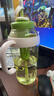 【京东物流】水杯冰霸吸管杯高颜值学生茶水分离大容量杯子 肚肚杯1个-浅绿色 实拍图