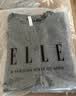 ELLE【100%绵羊毛】简约气质毛针织衫女2026春装新款新年圆领毛衣开衫 深灰色 M 实拍图