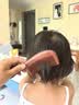 紫韵梳香大号整料黄桃木梳子女士男士养生经络按摩梳细齿赛檀木梳子M-12 实拍图