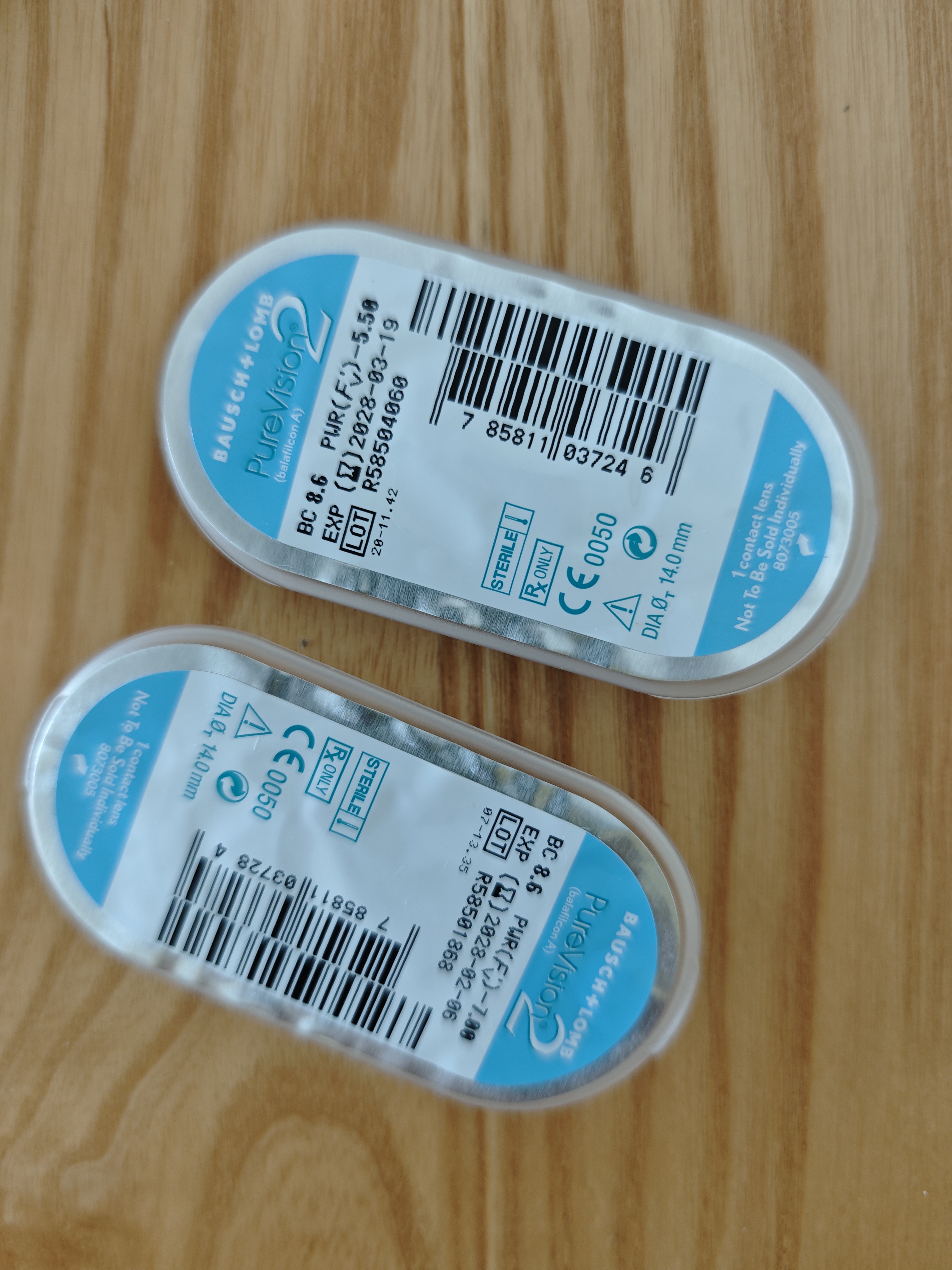 博士伦纯视2代硅水凝胶月抛型3片高透氧隐形眼镜高光度透氧550度 实拍图