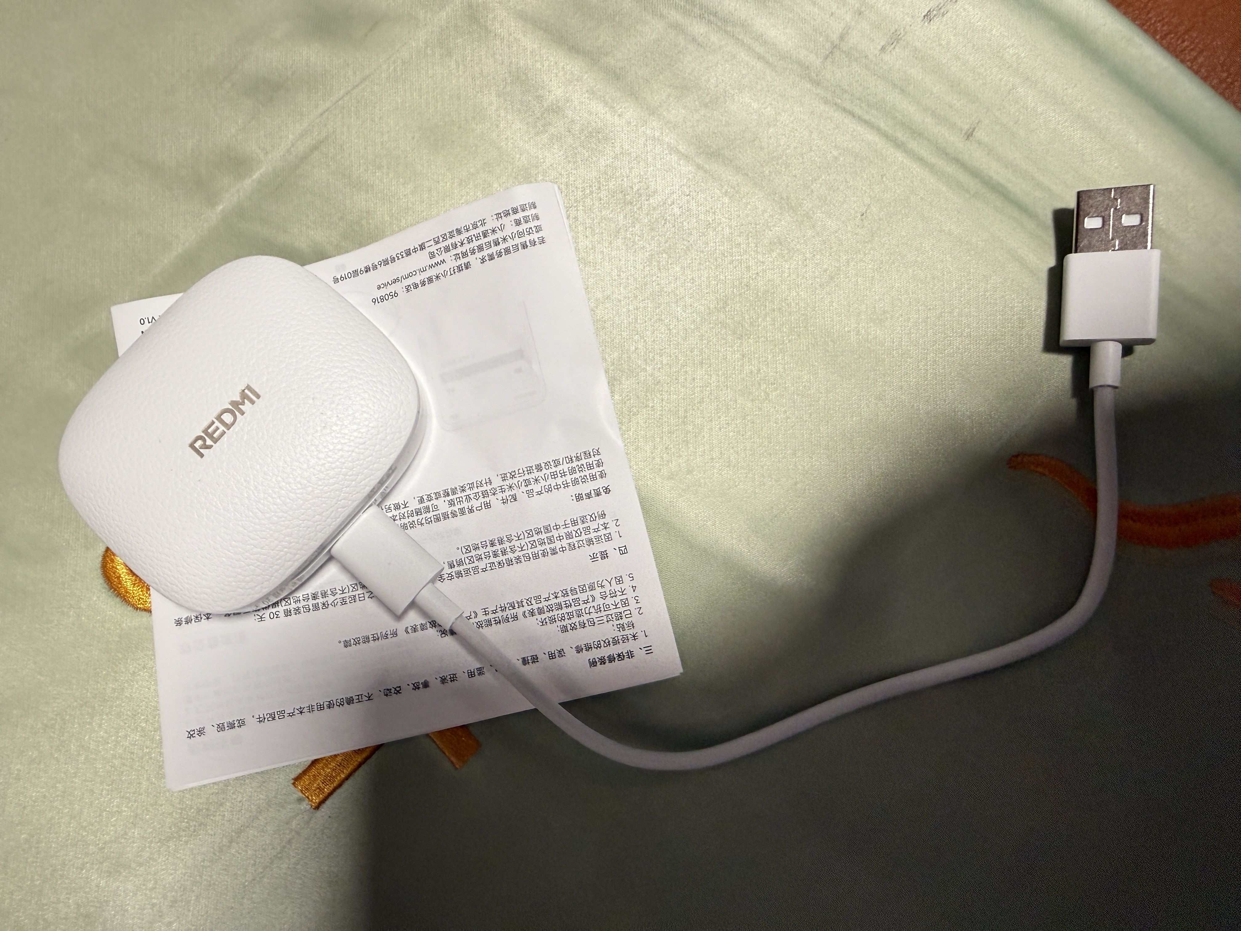 小米（MI）Redmi Buds 7S 半入耳主动降噪  蓝牙耳机 适用于安卓苹果手机 晴雪白 实拍图