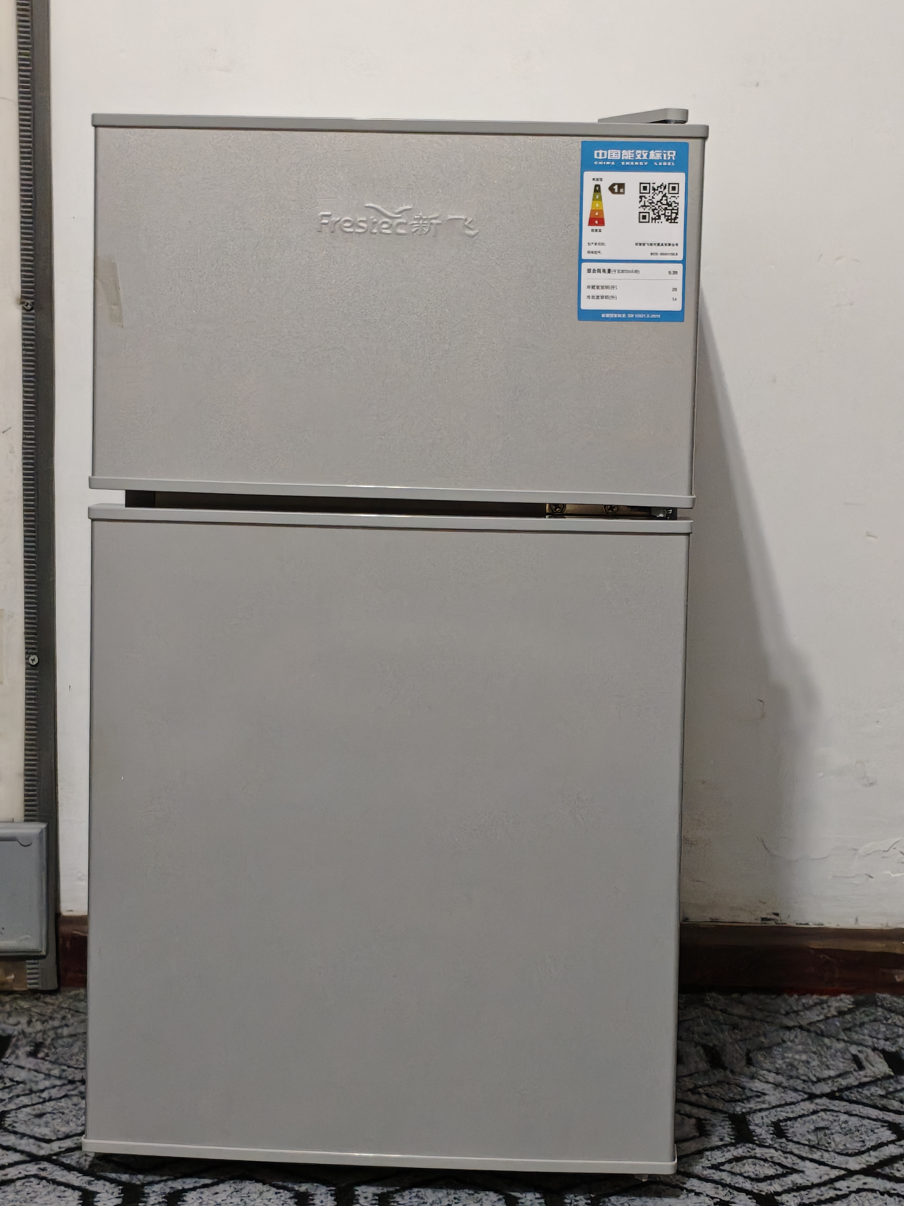 新飞冰箱小型租房用 一级能效冷 藏冷冻两用1-2人家用小冰箱 出租房双门电冰箱办公室两门 26年升级 58A一级能效【高性价比】银 实拍图