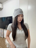 南极人帽子男士睡帽薄款包头帽光头帽空调帽睡眠帽月子帽女堆堆帽 浅灰 实拍图