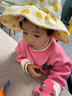 蒂乐 婴儿帽子夏季薄款男童女童遮阳帽儿童防晒帽太阳帽宝宝夏款渔夫帽 温蒂波点-黄 【头围45-50cm可戴】建议年龄5个月-2岁 实拍图