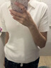 优衣库棉莫代尔混纺POLO领针织衫/短袖女装26春夏新款484607 01 乳白色 M 实拍图