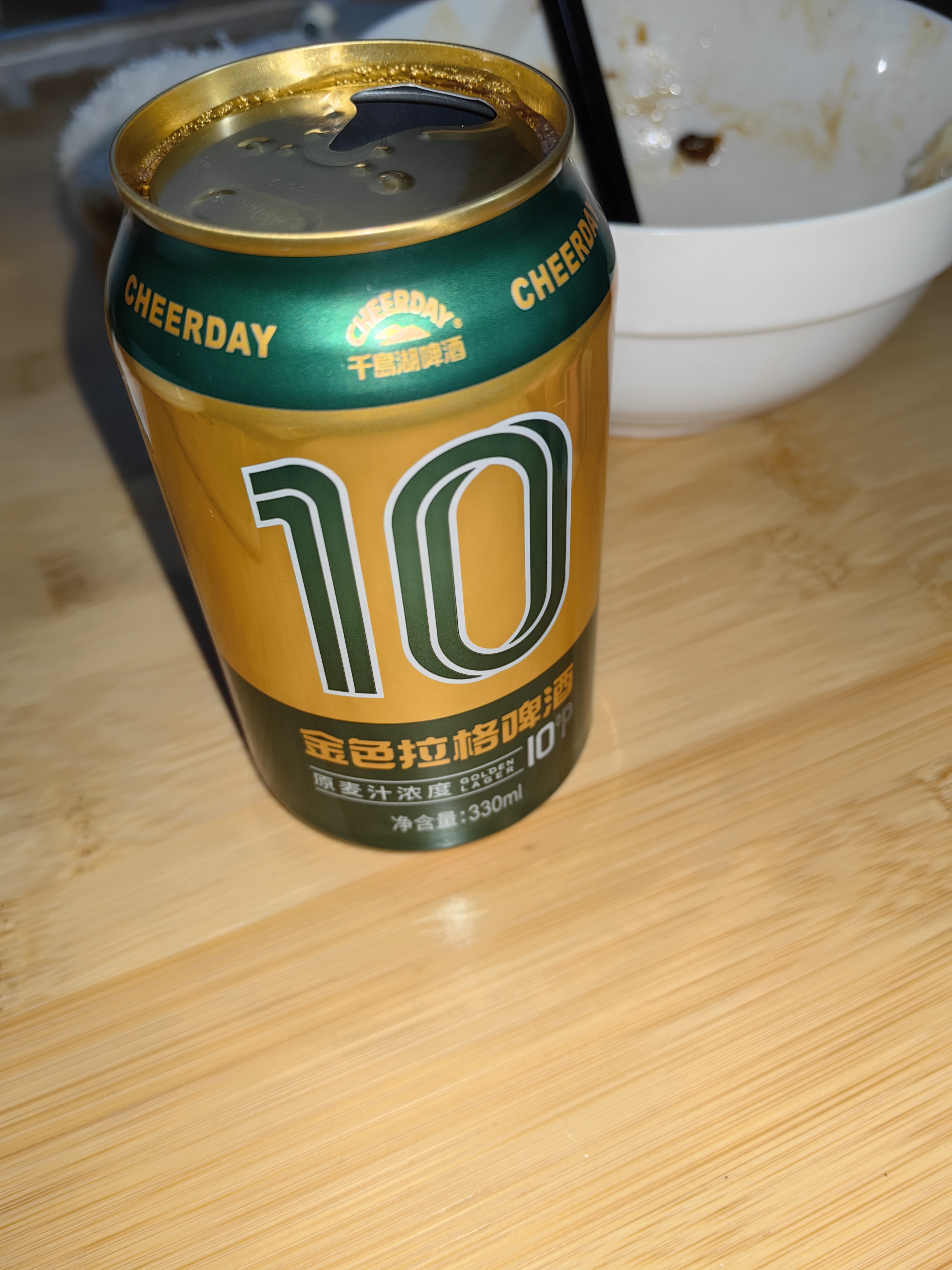 千島湖啤酒（CHEERDAY）金色拉格10度 330ml*24听中浓度整箱装 实拍图
