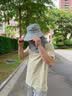 俞兆林遮阳帽防晒帽男女夏季户外大檐帽太阳帽护颈面罩男士帽子 浅灰  实拍图
