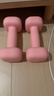 乐系（lexi）小哑铃女士家用铁练手臂塑形直肩健身浸塑亚铃 柔雾粉2kg*2只 实拍图