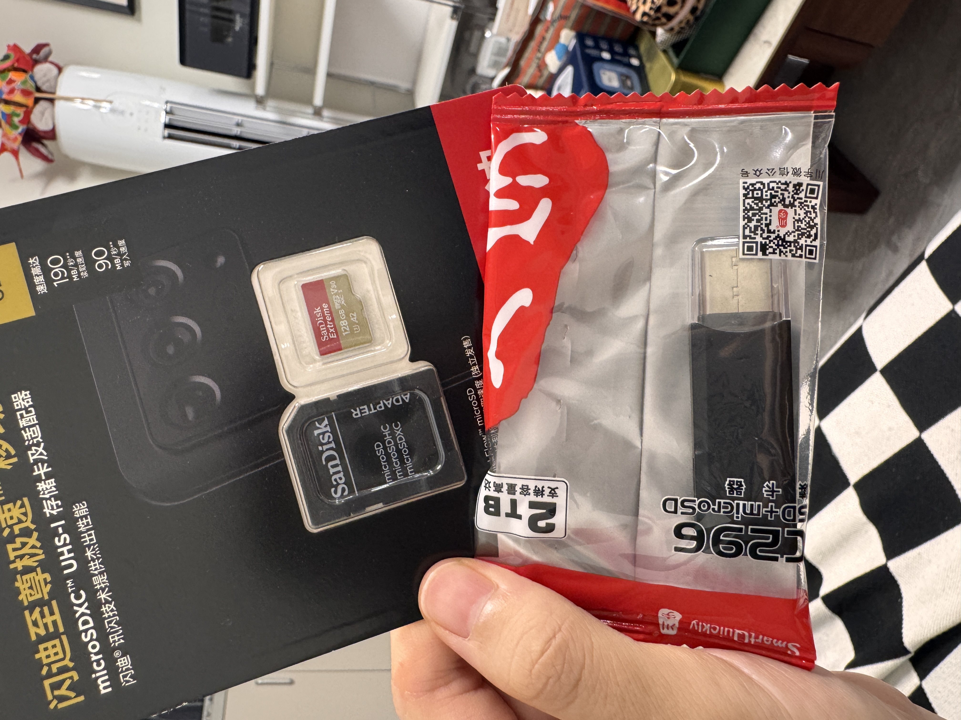 闪迪（SanDisk）内存卡存储tf卡运动相机卡高速gopro相机无人机内存卡MicroSD卡u3/v30 适用于适用pocket4 128G【联系客服送读卡器入会领10元券】 实拍图