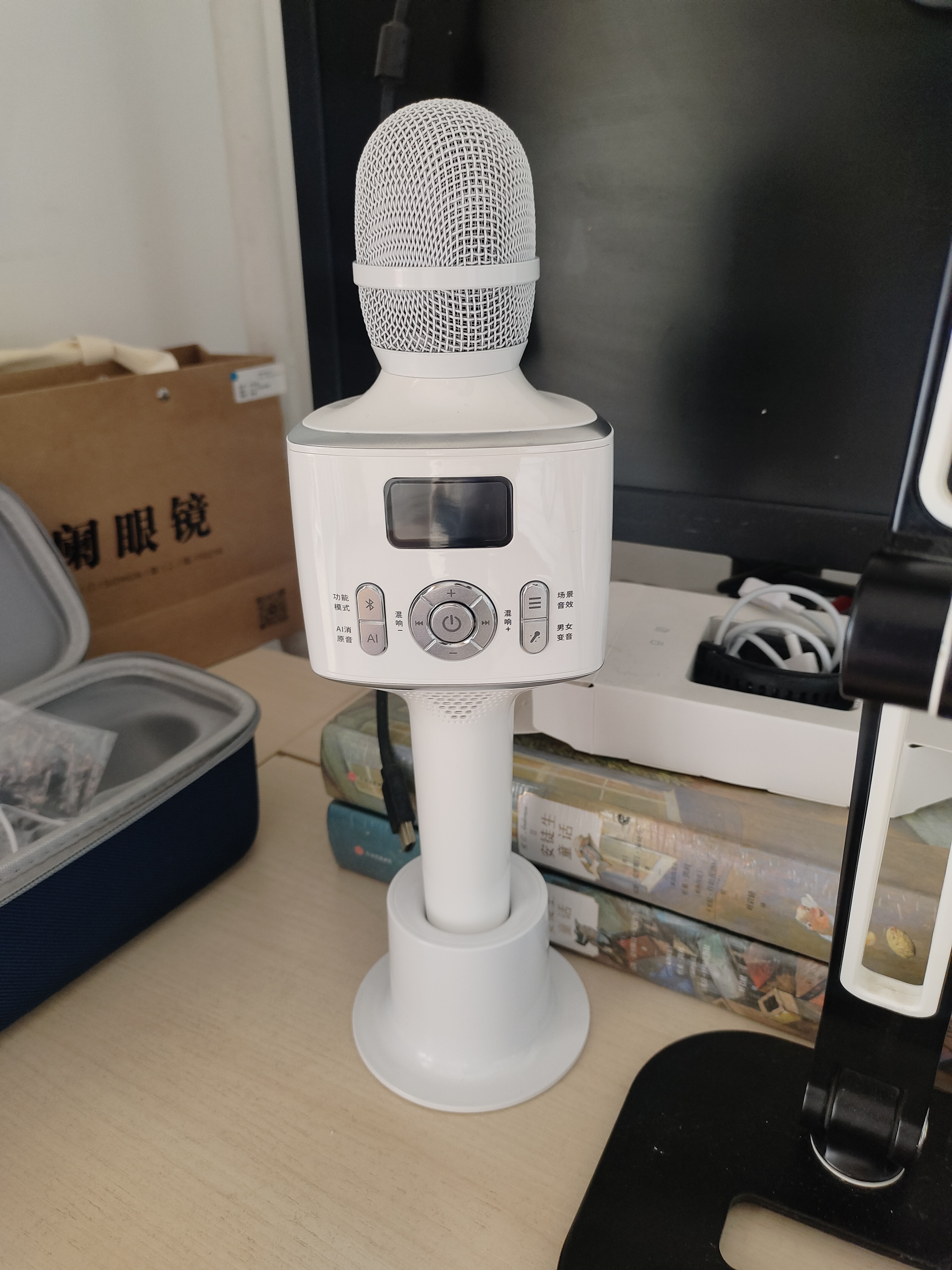 金运（KINYO）【金莎同款|热销100W+】超响麦话筒音响一体机k歌麦克风音箱手机声卡直播家用户外唱歌卡拉OKH100 实拍图