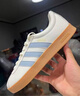 adidas「T头鞋」VL COURT 2.0复古休闲板鞋德训鞋阿迪达斯轻运动   汉玉白/蓝色/金色 (推荐女生买小半码)   38.5 实拍图
