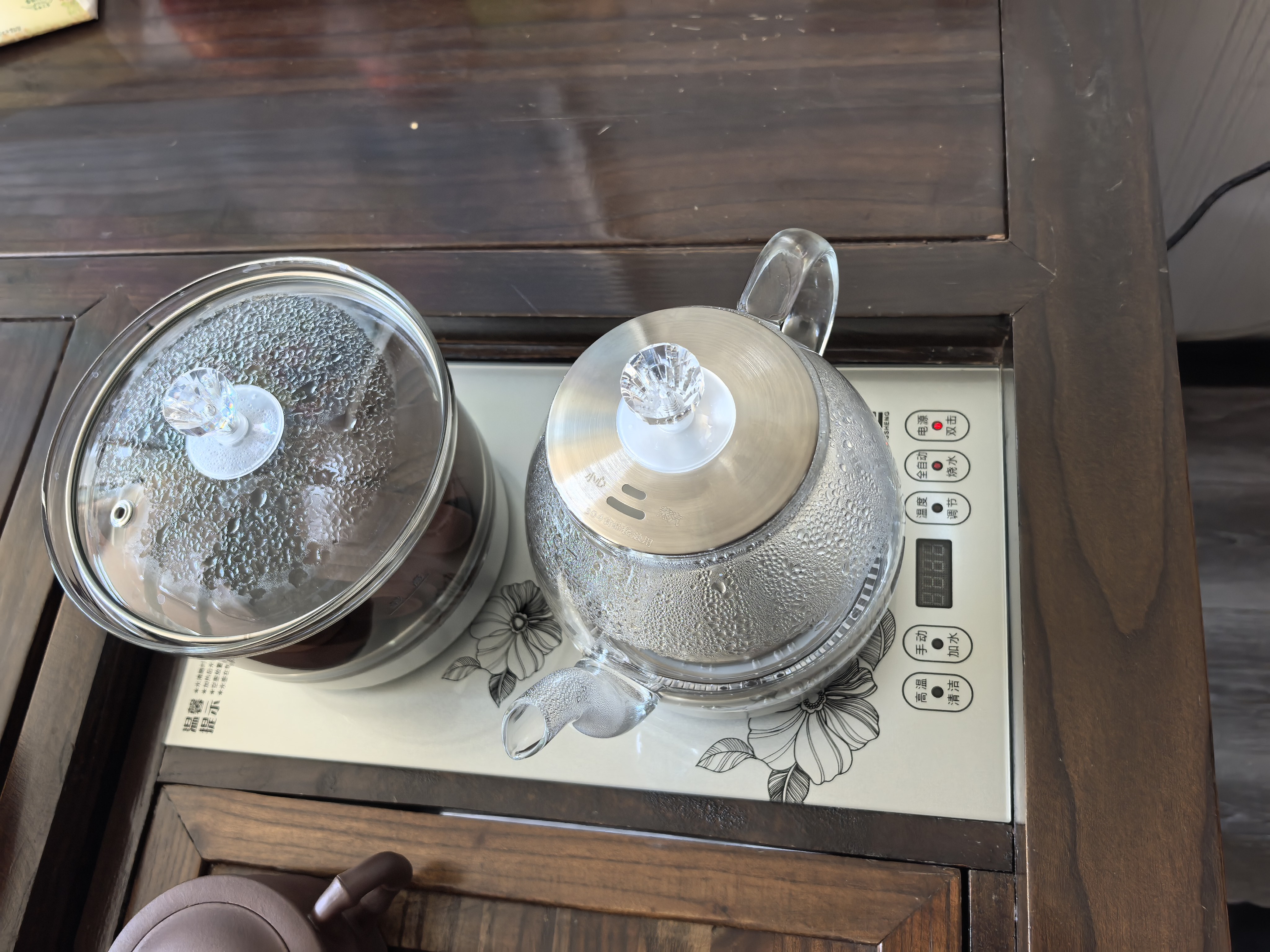 容声全自动上水壶控温一体机桌泡茶电热烧水壶304不锈钢电茶壶抽水茶几茶台煮茶器抽水烧水器茶具套装 0.8L 316水位感应清洁款 实拍图
