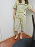 浪莎女士睡衣女夏季薄款短袖七分裤棉质圆领套头可外穿家居服 实拍图