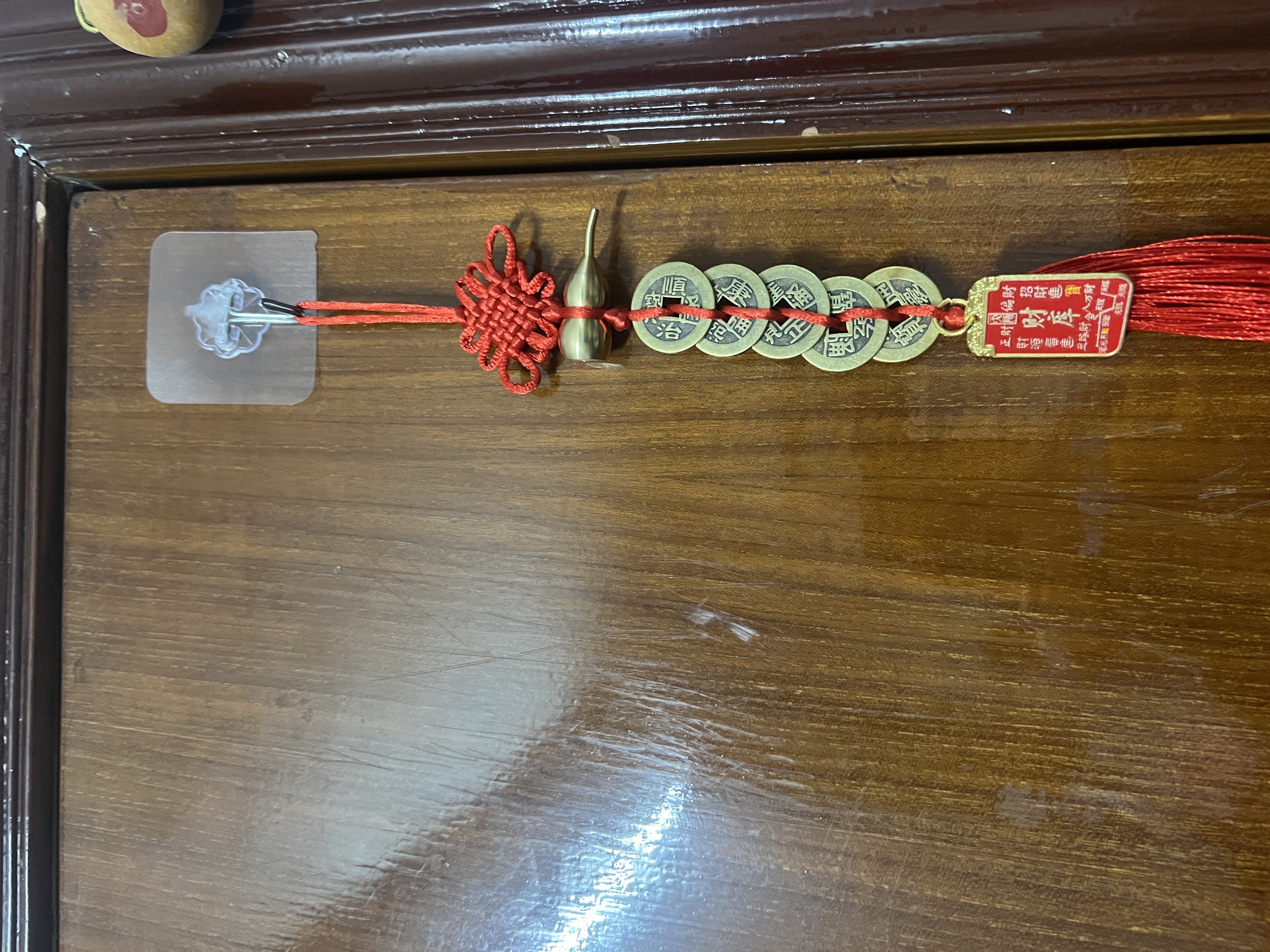 缤越铜葫芦五帝钱挂件开口铜葫芦真品福禄财库牌入户门对门摆件 2串 实拍图