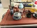 来尊景德镇手绘山水千里江山陶瓷盖碗套装手工三才茶碗茶杯子单个防烫 老陶泥盖碗【千里江山】简装 实拍图