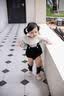班喜迪婴儿衣服秋装婴幼儿连体衣宝宝碎花包屁衣背带裤套装小月龄外出服 米色 73cm 实拍图