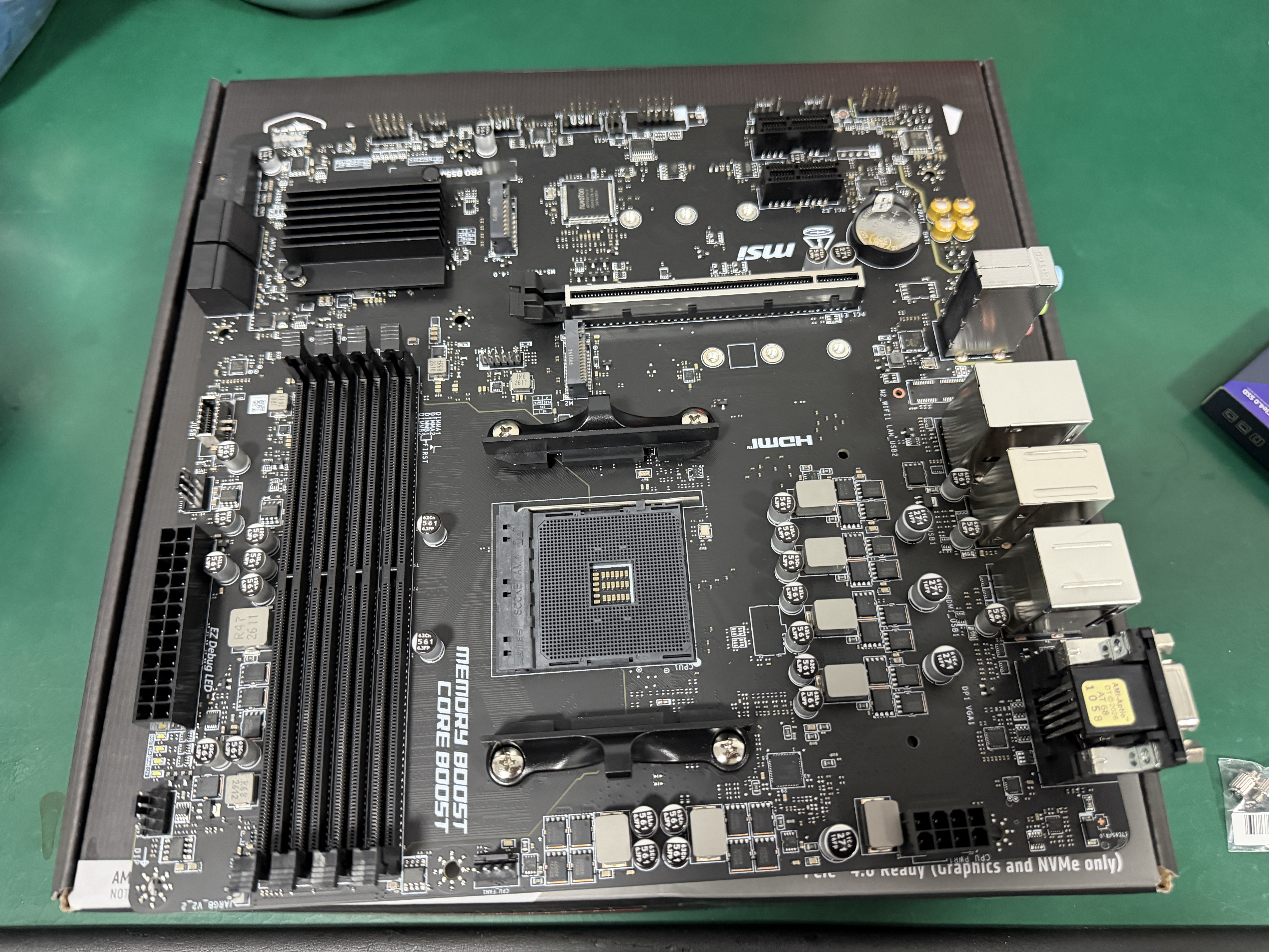 微星（MSI）PRO B550M-P电脑主板 支持CPU 5600/5500X3D/5600GT/5500(AMD B550/AM4接口) 实拍图