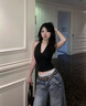 Calvin Klein内衣女士三条提花腰边ck棉质微弹性感三角内裤女 MP1-太空黑/椰青灰/月光白 3条 XS 实拍图