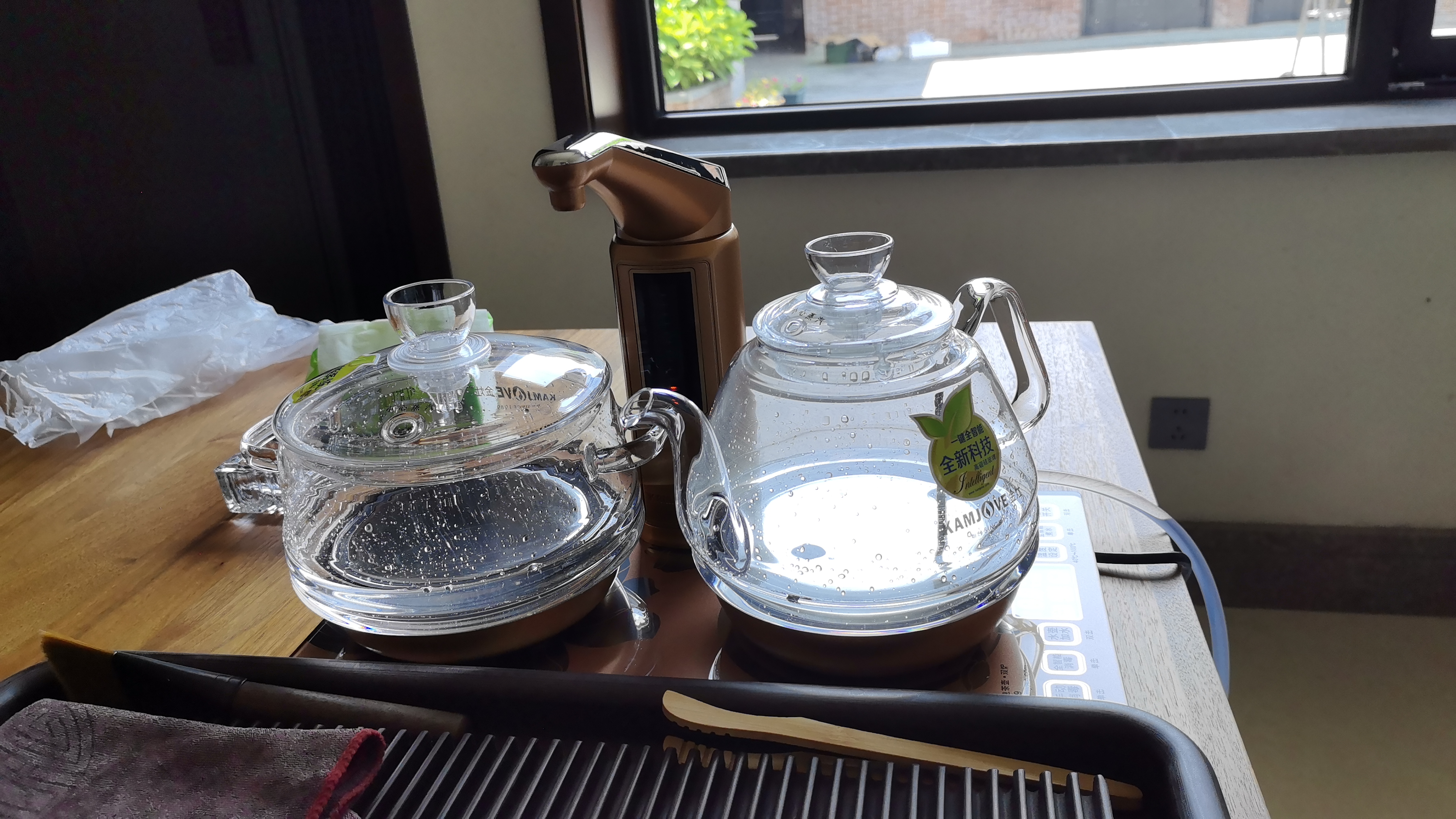 金灶（KAMJOVE）茶台烧水壶一体全智能自动上水电热水壶全自动电茶炉电茶壶烧水器自动上水壶 G9 0.8L 香槟金色 实拍图