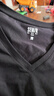 森马（Semir）短袖t恤女凉感抗菌正肩修身2026夏显瘦V领白色打底衫109326100002 实拍图