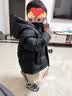 保姆鹅 儿童羽绒服宝宝短款加厚白鸭绒外套男童女童保暖防风冬[NG2637] 黑 110 实拍图