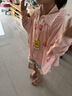 牧萌儿童防晒衣男女童防晒服夏季冰丝凉感宝宝防晒外套披肩 水蜜桃 XL 实拍图