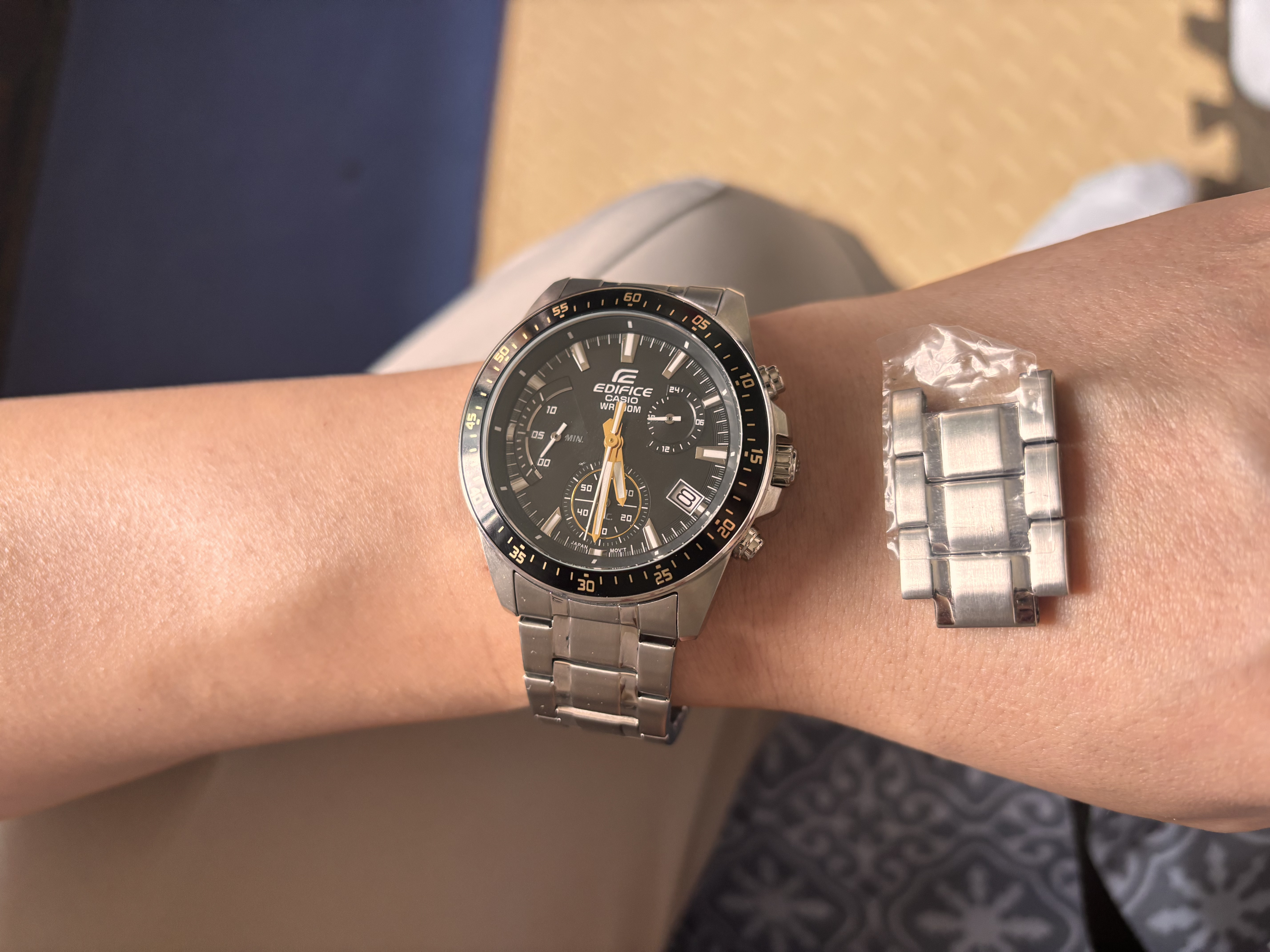 卡西欧（CASIO） EDIFICE EFV-540商务时尚男士石英表 通勤百搭轻奢男表 EFV-540D-1A9VUPR100米防水 实拍图