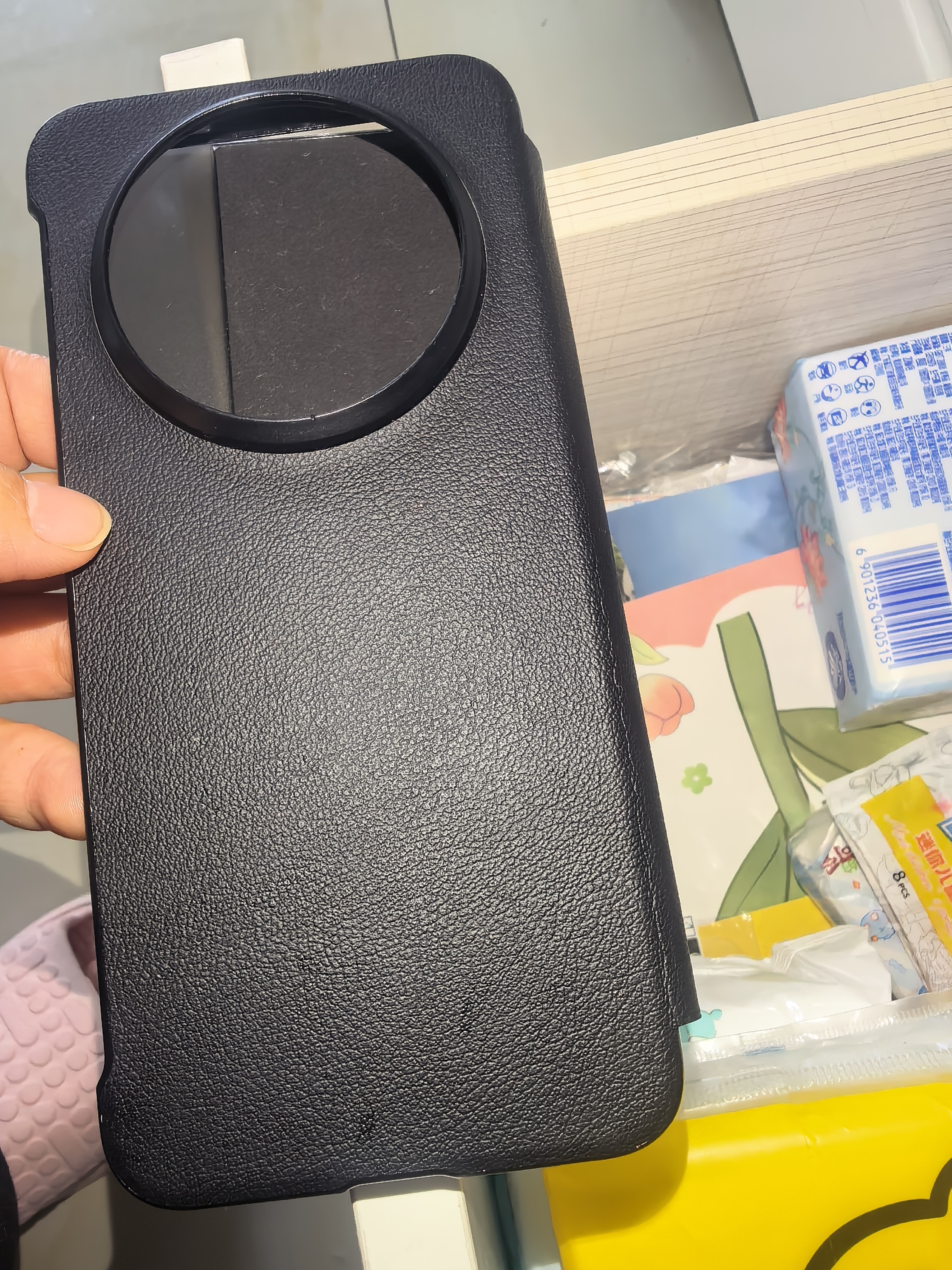 艾德加适用于华为mate80手机壳5G翻盖式 华为mate80/80pro休眠唤醒视窗全包防摔真素皮散热 实拍图