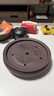 正扬紫砂茶盘托盘圆型手工小号功夫茶具套装办公茶台陶瓷干泡盘储水盘 10英寸紫砂双龙戏珠-紫色 实拍图