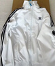 adidas复古风休闲梭织立领夹克外套男女秋季阿迪达斯官方三叶草   亮白   M 实拍图