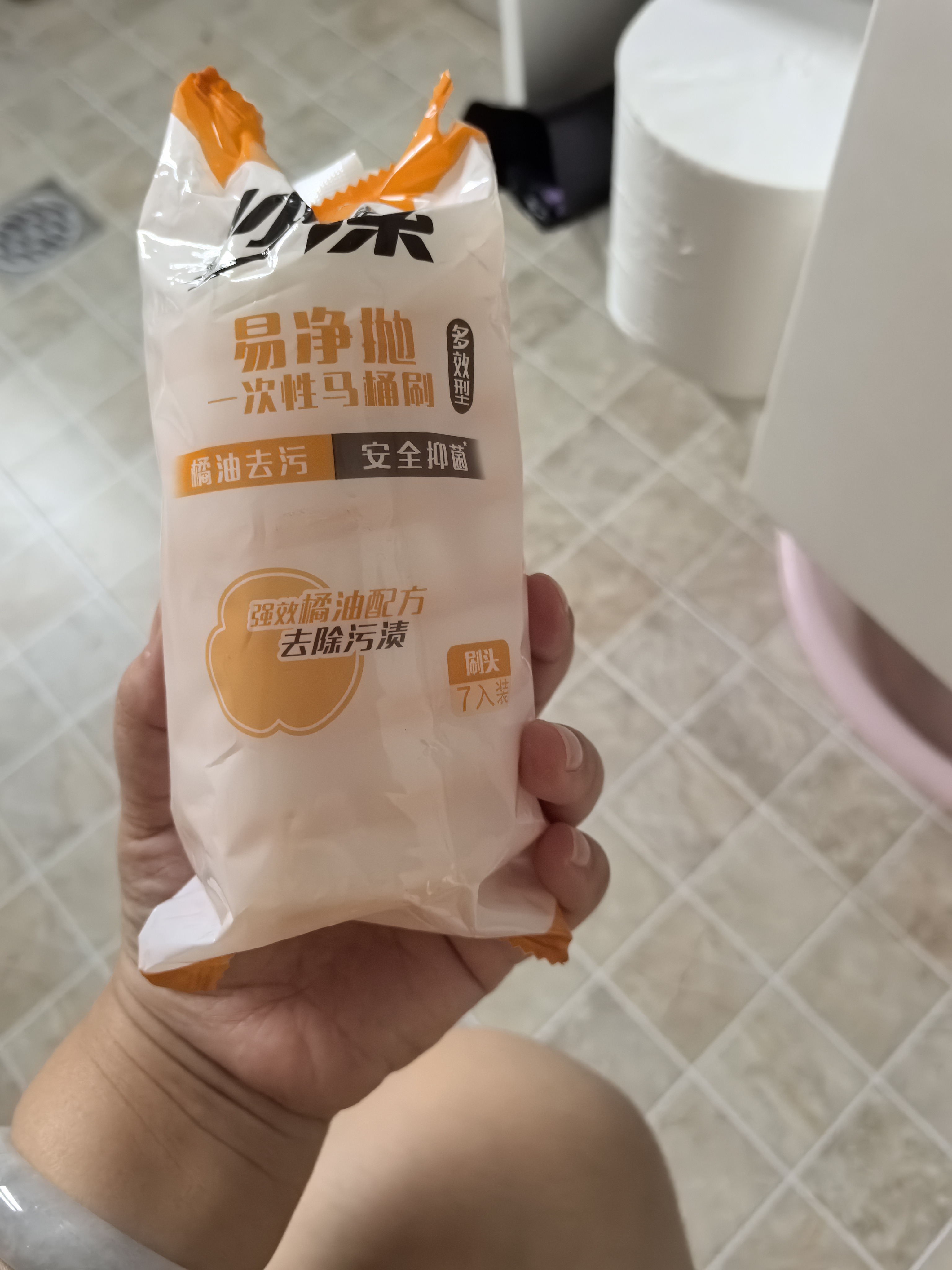 妙洁 一次性马桶刷替换头35个卫生间厕所刷 (妙洁可抛款马桶刷用) 实拍图