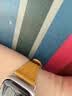 ROMISS适用于iwatch苹果手表表带apple watch S11/10/9/8/7表带意大利荔枝纹真皮腕带高级感轻奢手表链 胭脂红（小蛮腰女款） (S) 40/41/42表盘通用-银色表扣 实拍图