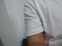 马登工装300g重磅t恤男夏季三本针纯棉正肩短袖男士白色半袖打底衫 黑色 【男生短袖/轻奢高级感体恤/健身T恤】 2XL 【修身版型，合身可拍大一码】 实拍图