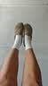 BIRKENSTOCK勃肯德国进口男女款牛皮绒面革软底Boston包头拖鞋 沙色窄版560773 39 实拍图