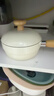 京严陶瓷小奶锅婴儿宝宝辅食锅不粘0氟健康锅汤锅热奶煮面锅磁炉通用 【0涂层陶瓷】不粘奶锅 16cm 安全0危害｜一冲即净｜燃磁通用 实拍图