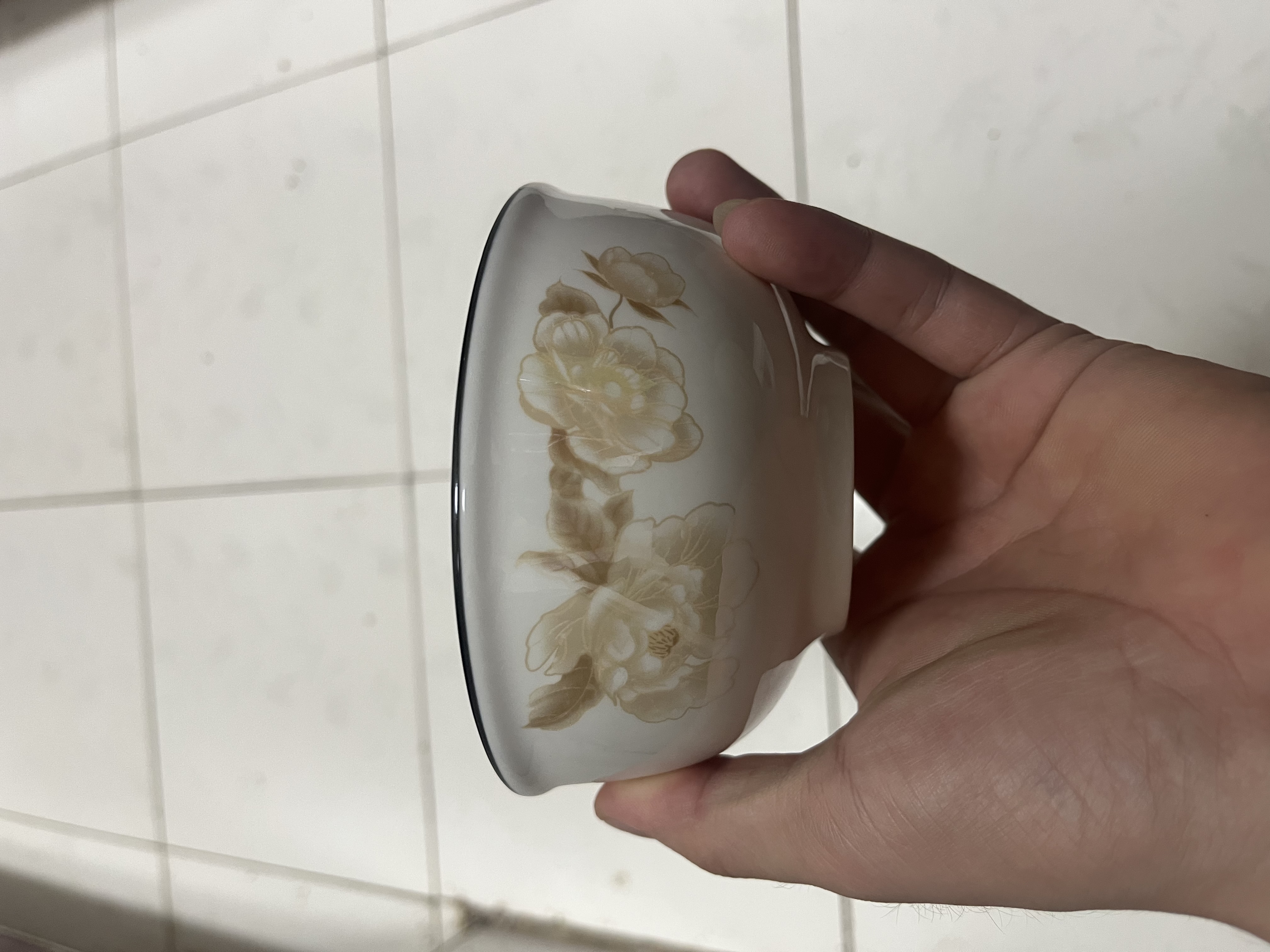 瓷魂 陶瓷饭碗套装家用简约米饭碗小汤碗小面碗碗具 4.5英寸6只装 实拍图