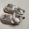 婧麒（JOYNCLEON）宝宝凉鞋夏季学步1-3岁婴儿鞋防滑软底包头叫叫鞋男女宝宝鞋子 米色熊【亮灯款】 20 码【内长13.5cm脚长13cm】 实拍图