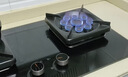 Haotaitai天然气家用燃气灶双灶猛火灶5.2KW台式嵌入式定时猛火炉具玻璃鸳鸯灶JZT-ZR02-JD 实拍图