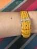 ROMISS适用于iwatch苹果手表表带apple watch S11/10/9/8/7表带意大利荔枝纹真皮腕带高级感轻奢手表链 胭脂红（小蛮腰女款） (S) 40/41/42表盘通用-银色表扣 实拍图