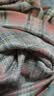 复古格子裤新款女阔腿裤保暖高腰直筒韩版学生休闲裤 粉格子 薄款 均码 (80-150斤) 实拍图