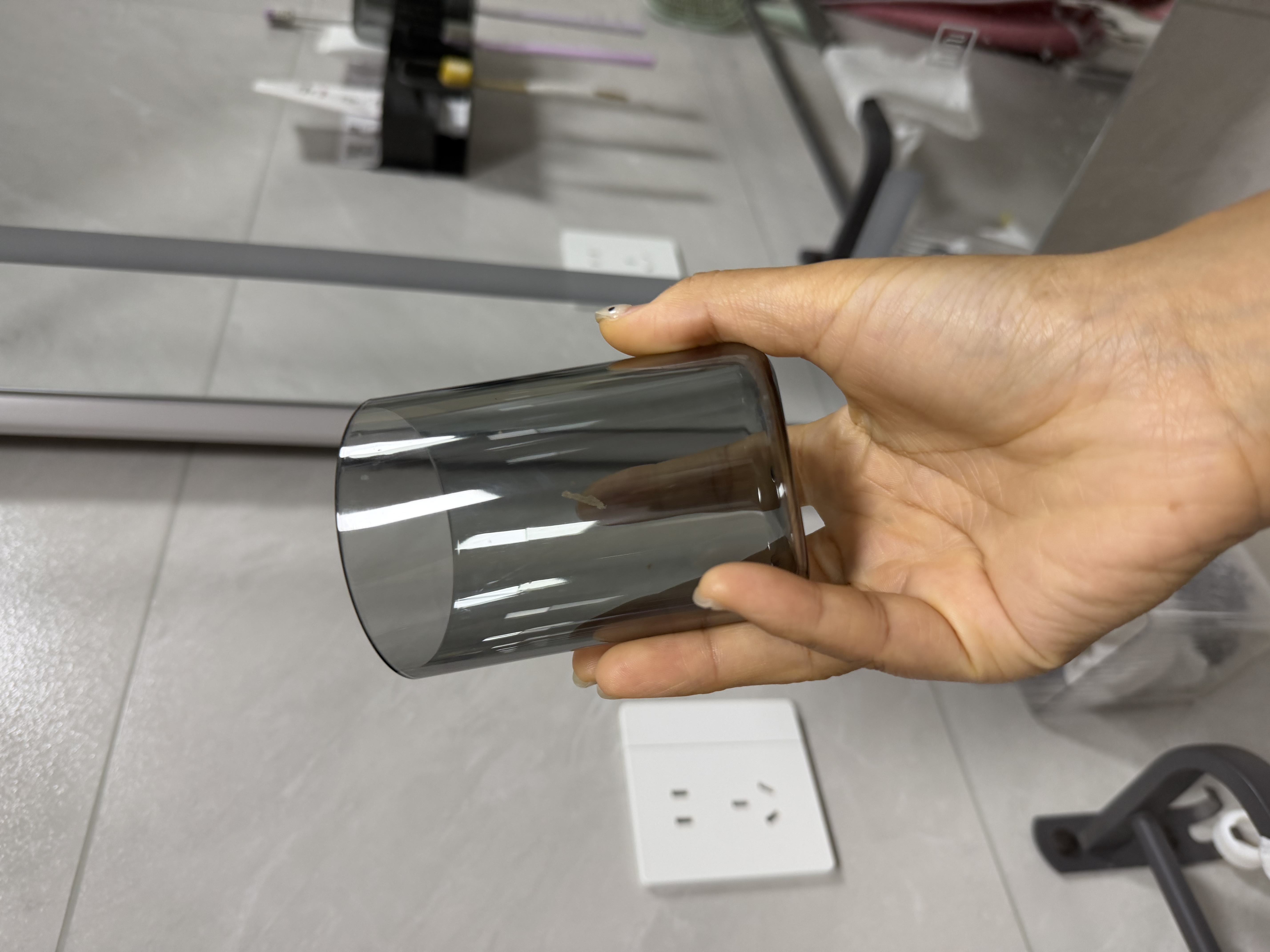 佳帮手牙刷置物架免打孔漱口杯壁挂式牙刷架置物架卫生间牙杯架 四杯 实拍图