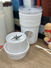 膳魔师（THERMOS）榨汁杯榨汁机小型便携水杯果汁机水杯一体家用果蔬充电果汁杯冰沙机奶昔机搅拌杯打汁随行杯冰霸杯 【长效制冷】冬雪白 实拍图