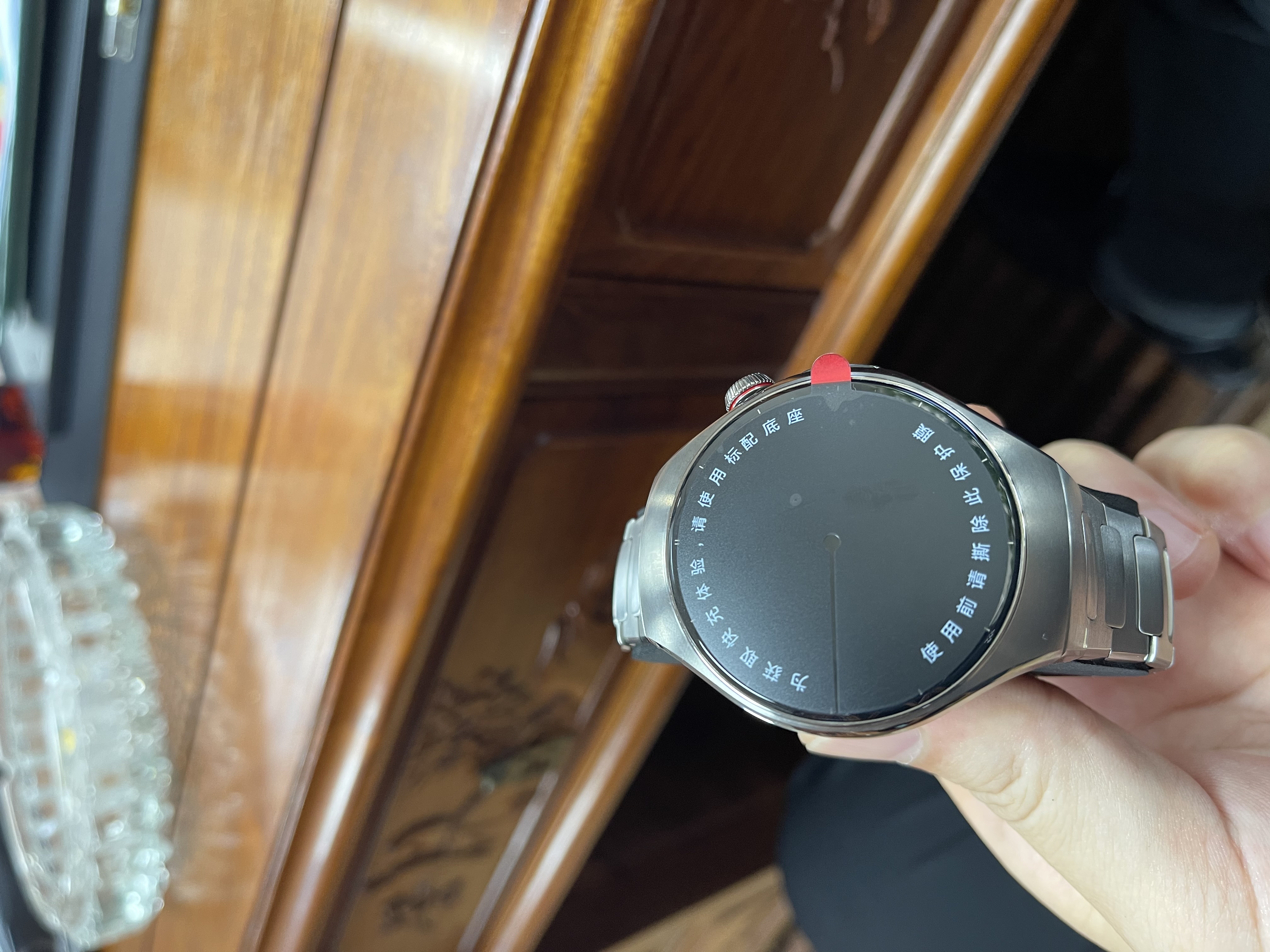 华为HUAWEI WATCH 5 46mm高端款航天级钛合金表壳钛金属表带X-TAP智感窗eSIM通话手表 实拍图