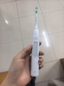 飞利浦（PHILIPS）声波电动牙刷钻石3系 5倍洁齿5种模式 洁净亮白2刷头 生日礼物送男士/女友 HX5181/01白 实拍图