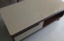 全友家居新中式实木脚抽屉式收纳客厅钢化玻璃茶几电视柜子组合家具 楸木色|茶几+电视柜 实拍图